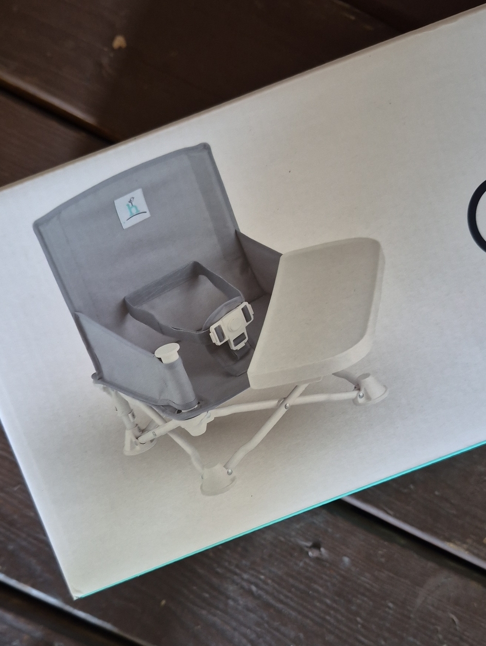 Portable Gray Baby Booster Seat with Tray - Nwt